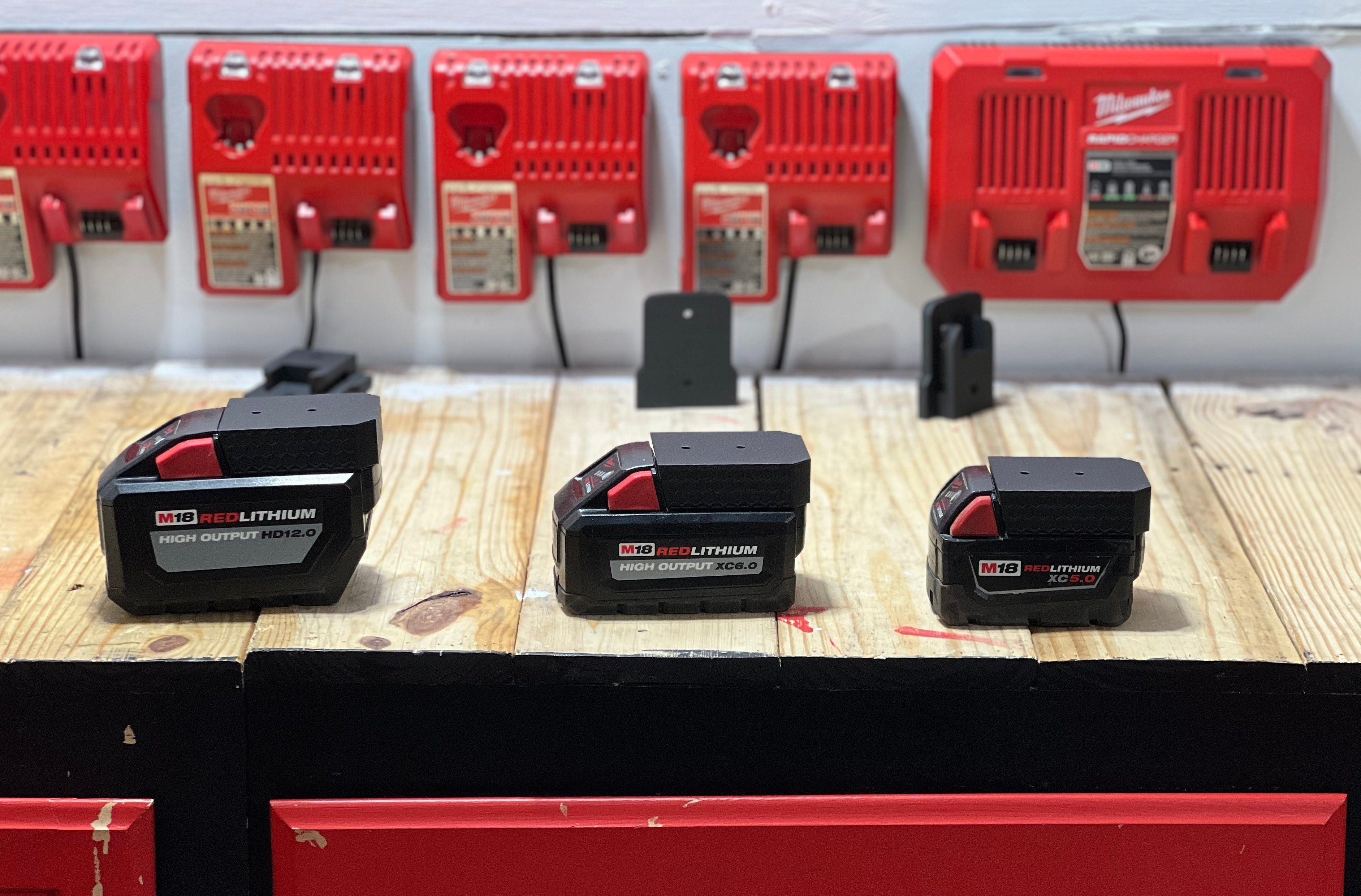Milwaukee M18 ABS Locking Battery Holder - Flush Mount