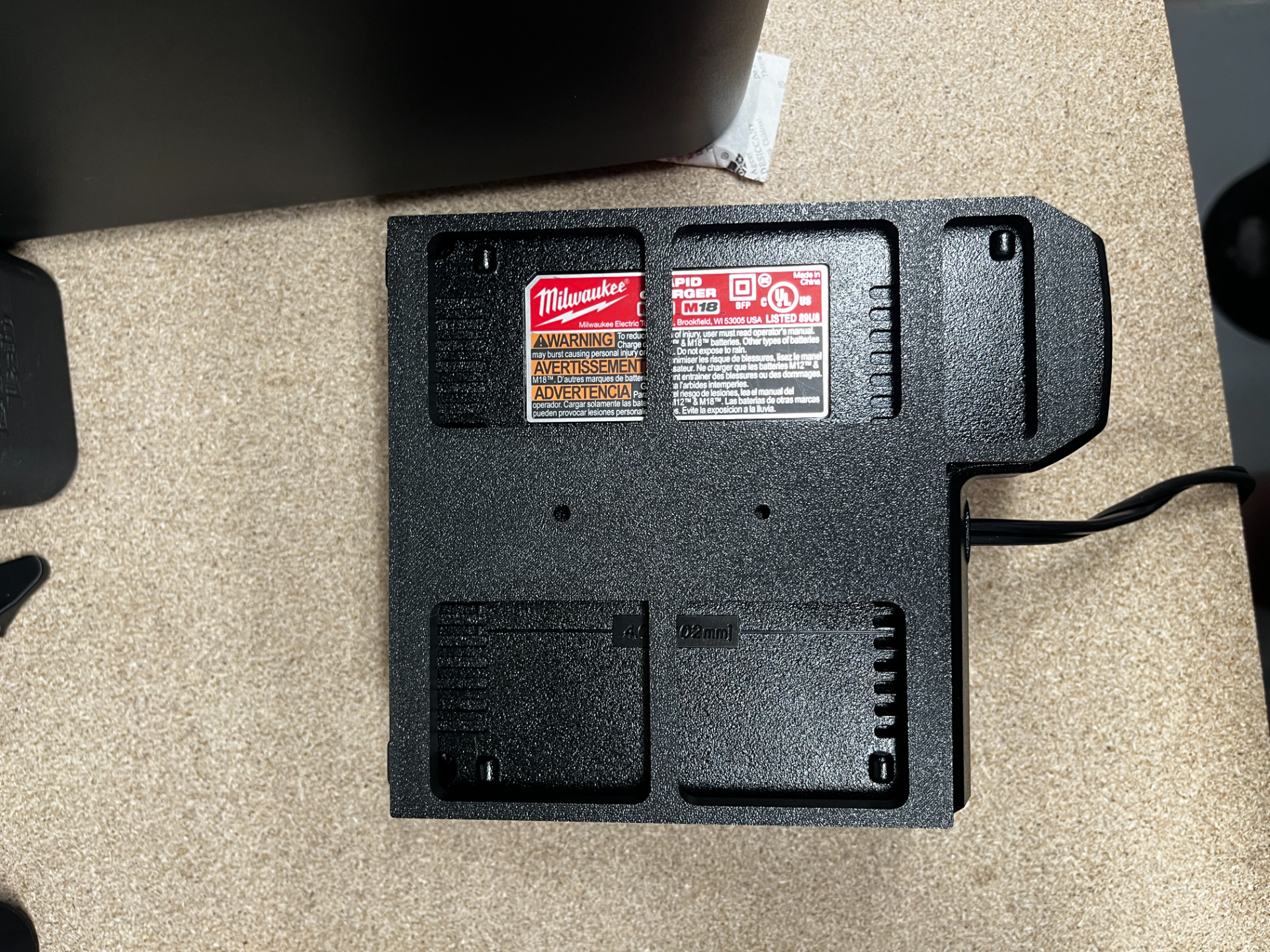 Milwaukee Battery Charger Mount